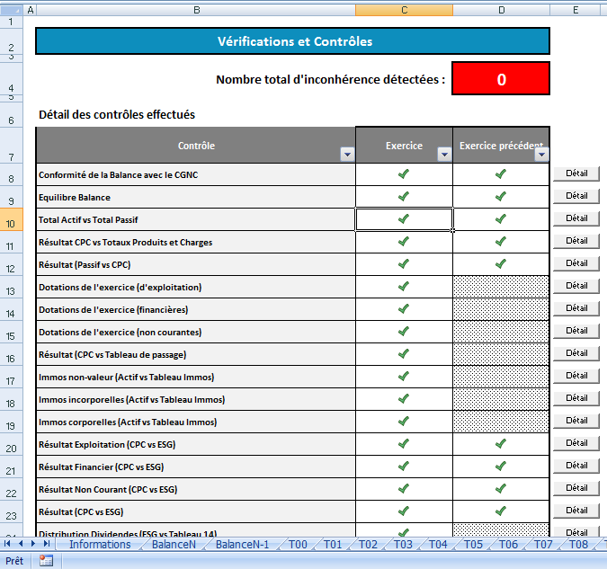 Controles de la Liasse fiscale